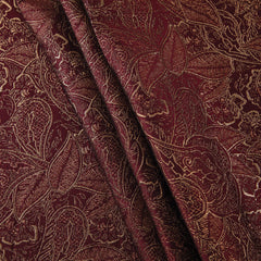 Byzantine Brocade Fabric, Metallic Burgundy