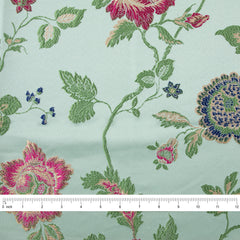 4 Seasons French Brocade Fabric, Floral, Mint