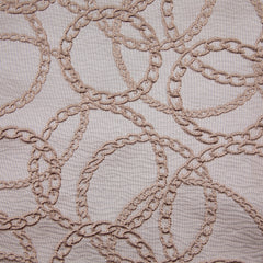 Chainlink Brocade Fabric, Textured, Ivory & Gold