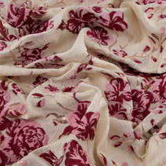 Floral Brocade, Ivory & Pink