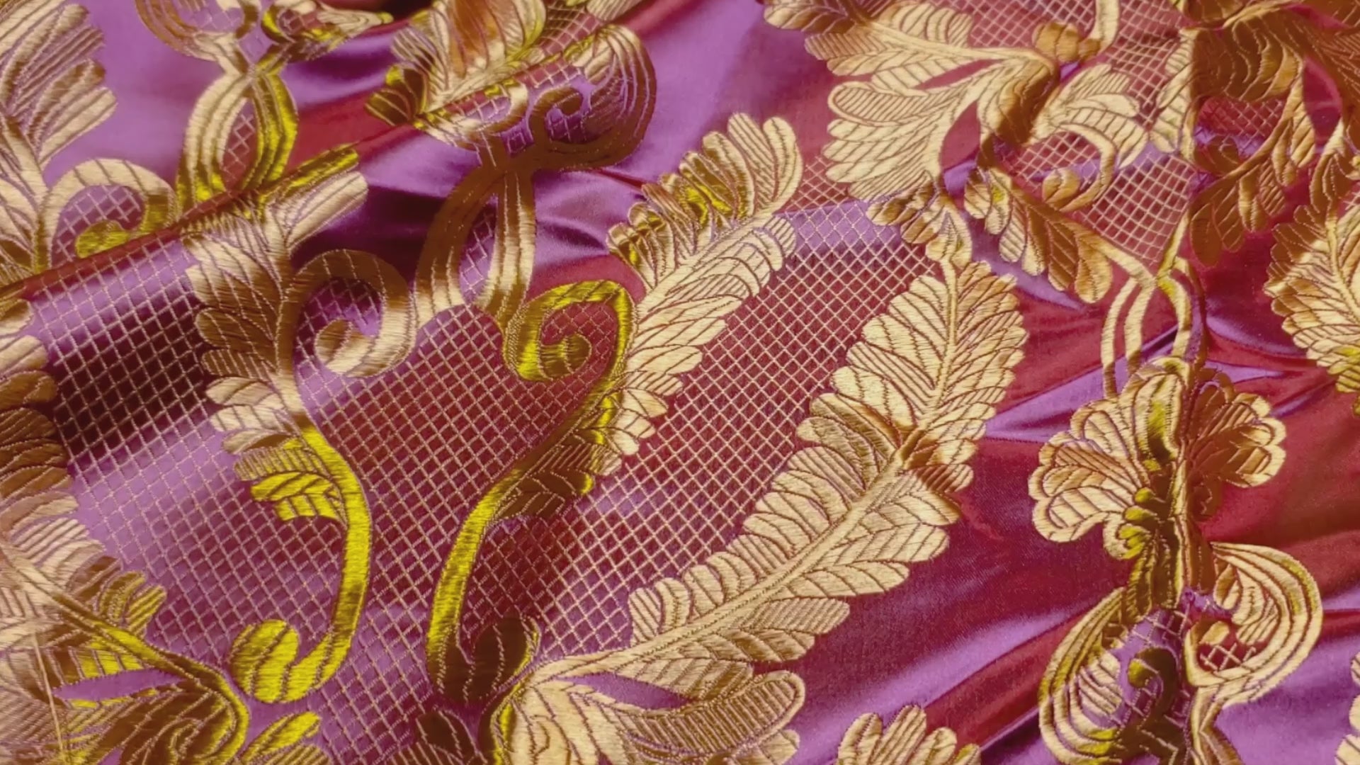 Renaissance Brocade, Metallic Red & Gold
