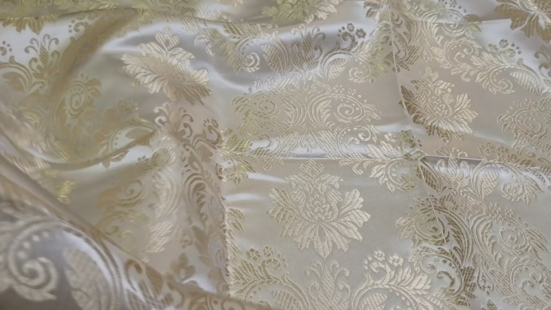 Regal Brocade Fabric, Ivory