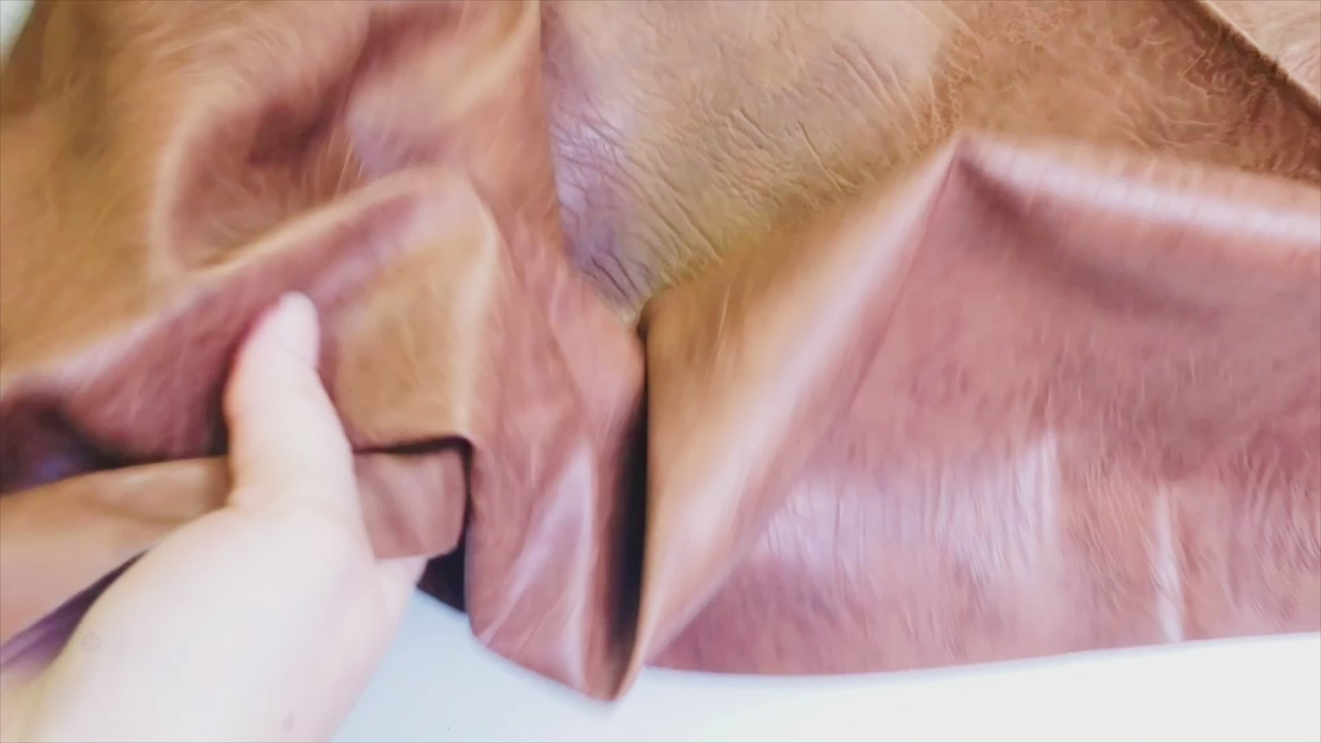 Distressed Pleather Fabric, Brown