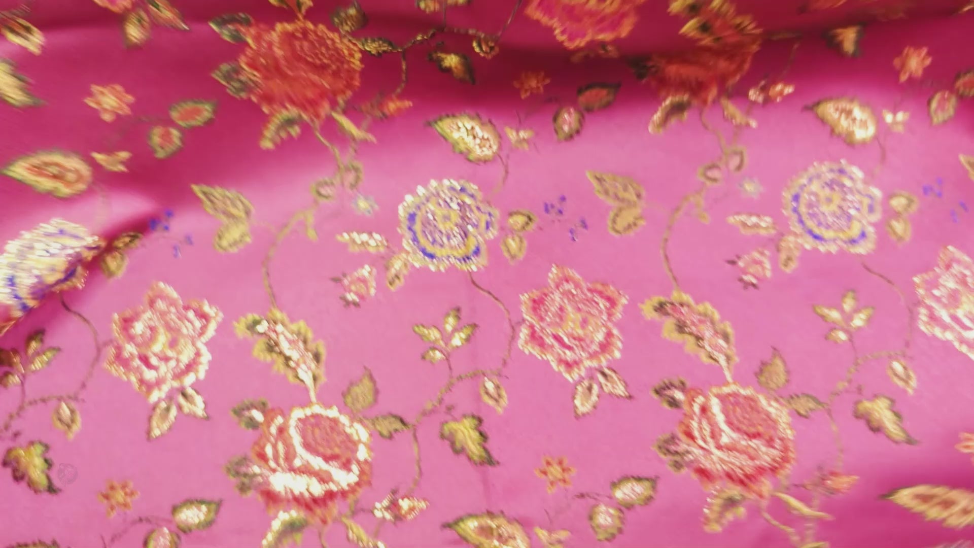 4 Seasons French Brocade Fabric, Floral, Light Pink
