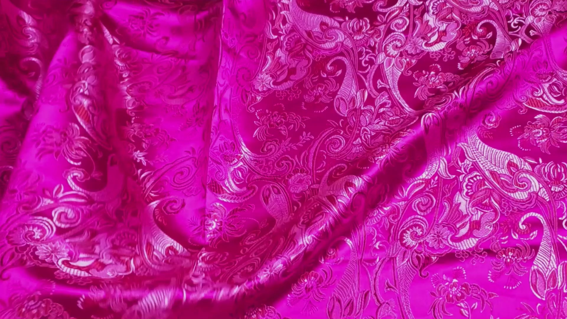 Royal Brocade Fabric, Fuchsia