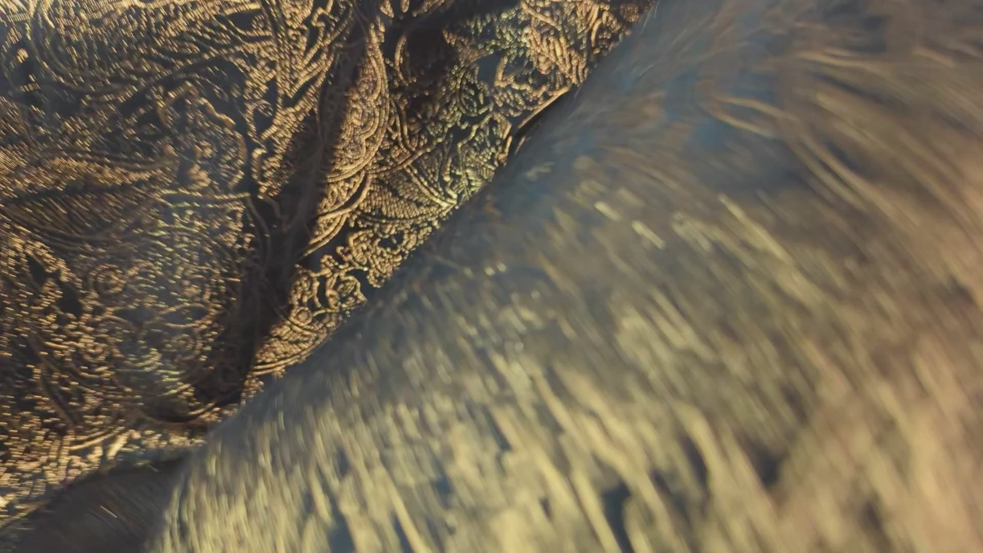 Byzantine Brocade Fabric, Metallic Gold & Black