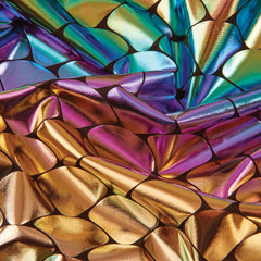 Stretch Fabric, Holographic Scales, Ombre