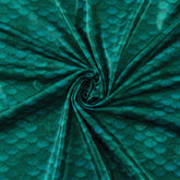 Stretch Fabric, Holographic Mermaid Scales, Emerald