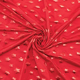 Stretch Fabric, Red Star Pattern, Red