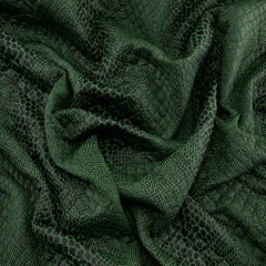 Quilted Fabric, Reptile Print, Green