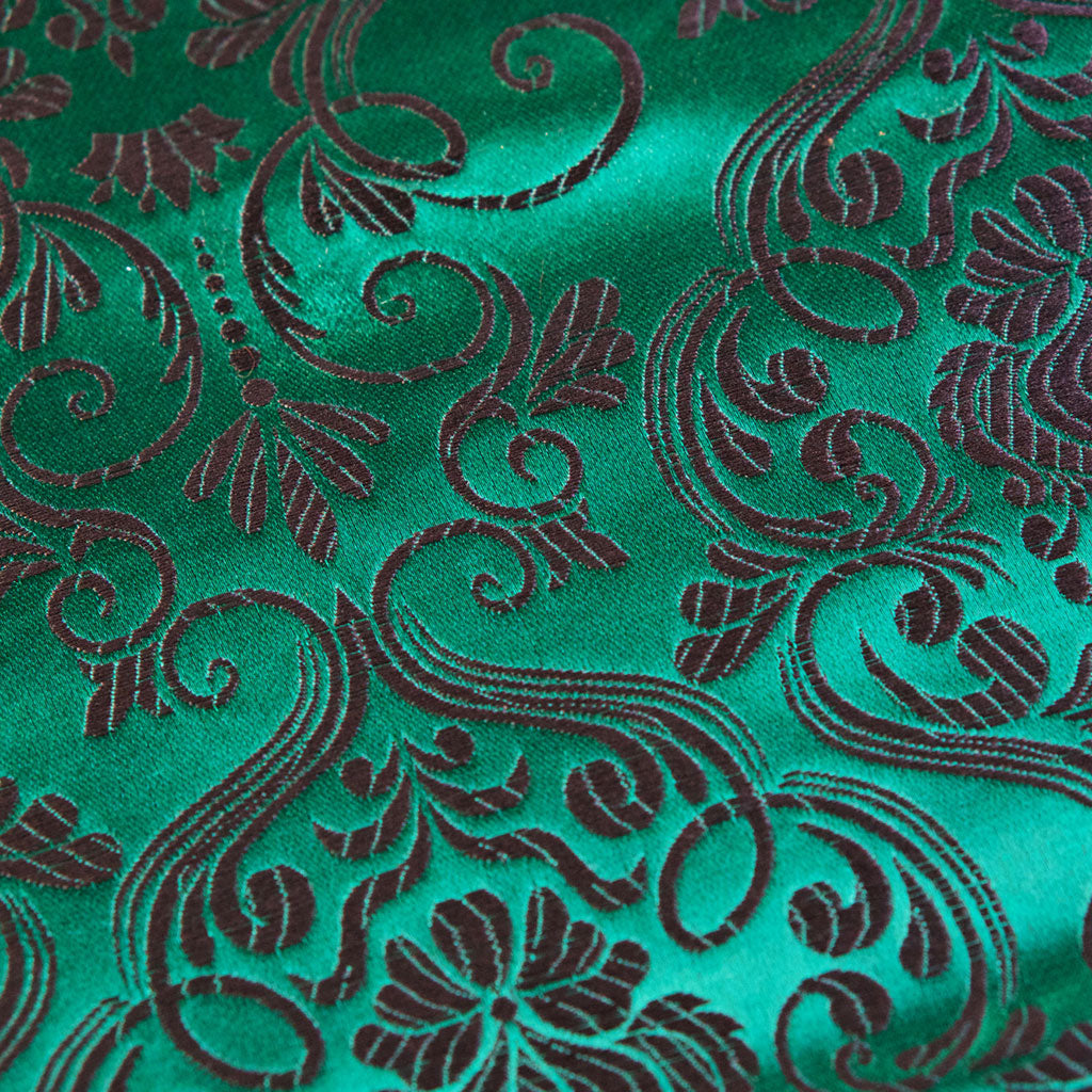 Brocade Royal, Emerald Black