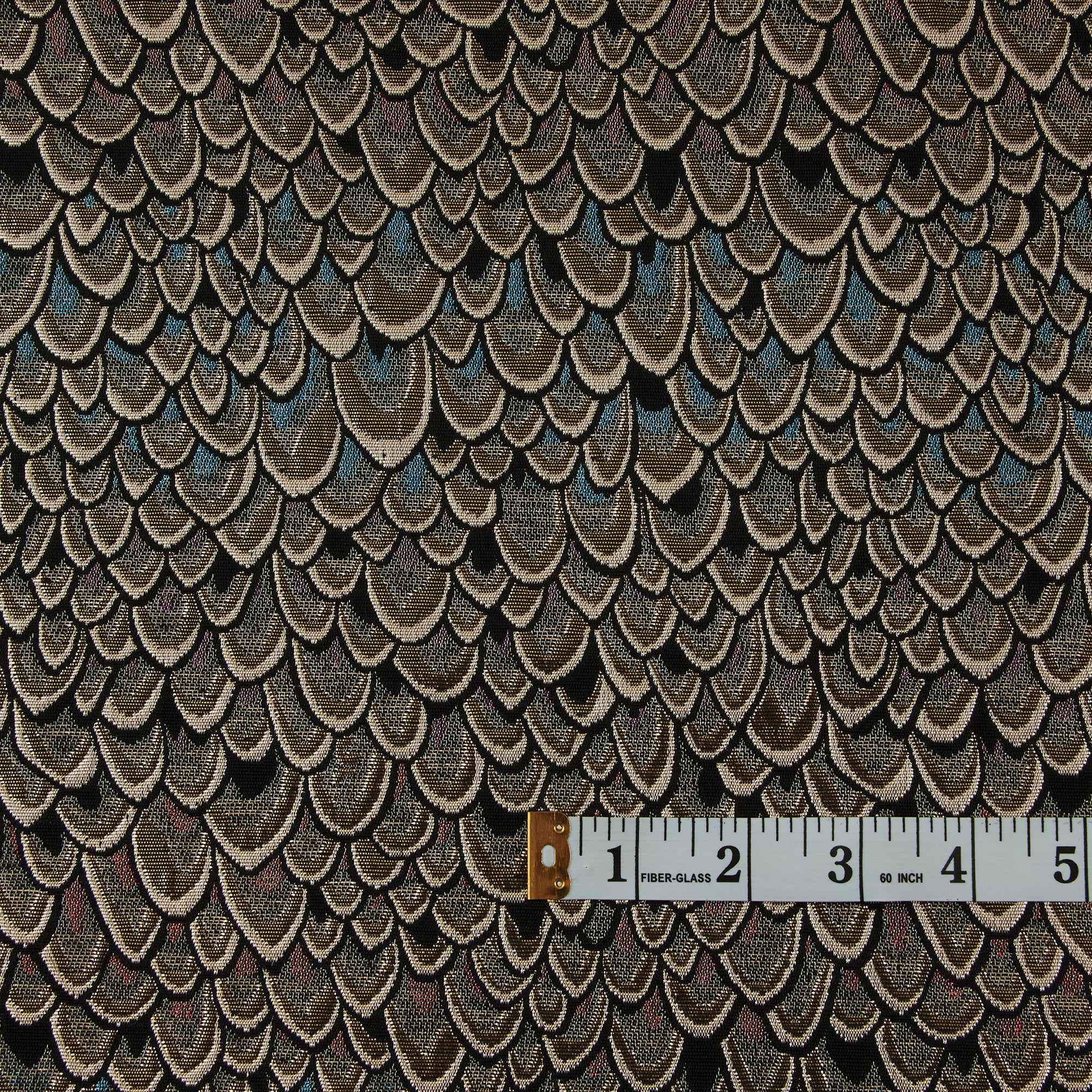 Scaled Brocade, Gold & Teal