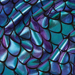 Stretch Fabric, Holographic Dragon Scales, Oil Slick
