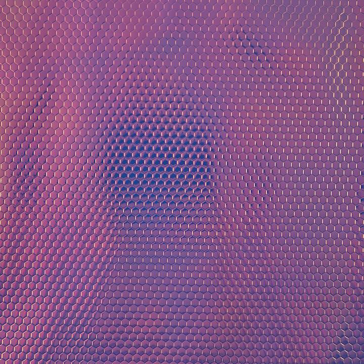Textured Geometric Fabric, Iridescent Purple
