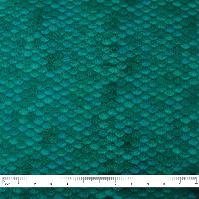 Teal Green Mermaid Pattern, Holographic Fish Scale Print Leggings