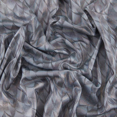 Stretch Fabric, Dragon Scale, Silver