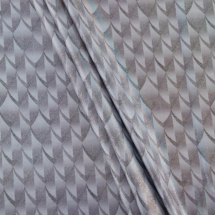 Stretch Fabric, Dragon Scale, Silver