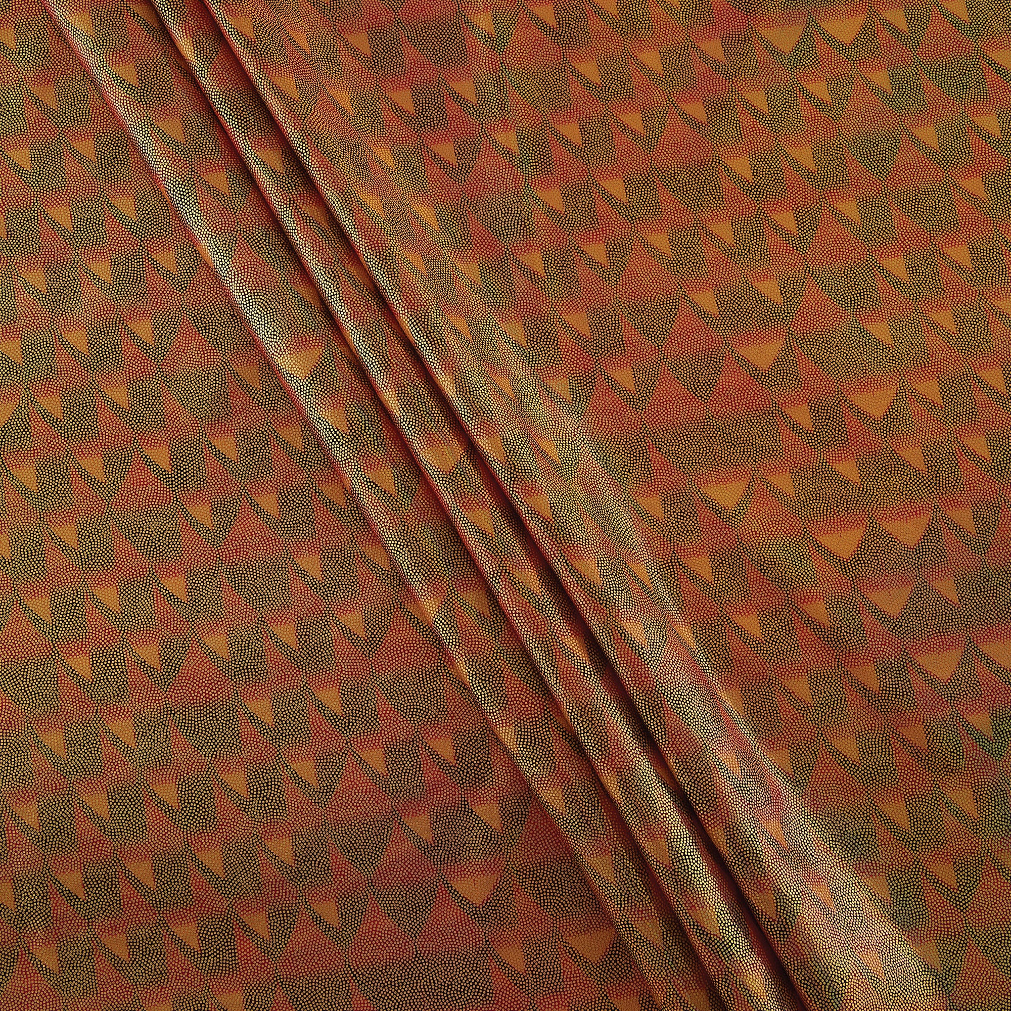 Stretch Fabric, Dragon Scale, Orange