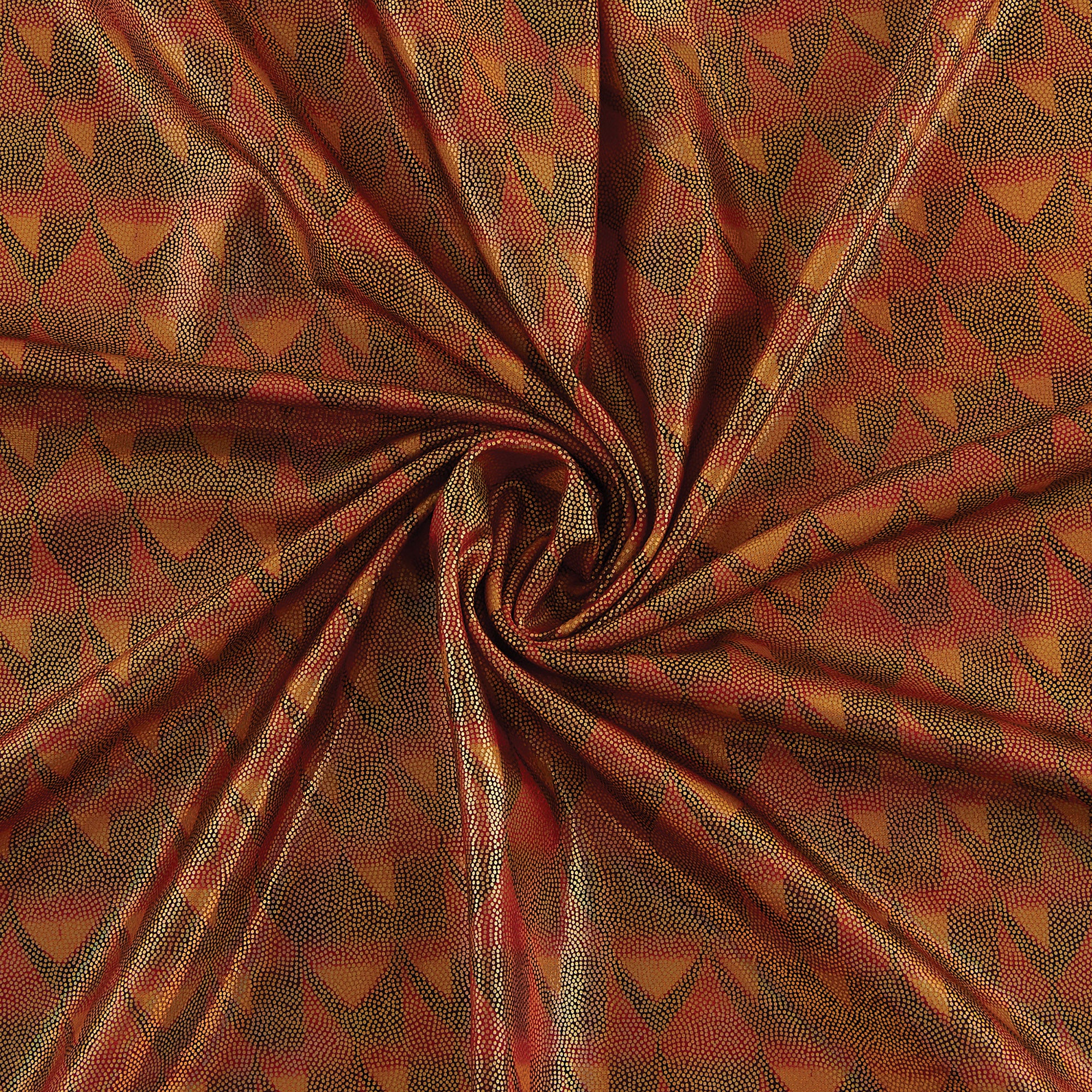 Stretch Fabric, Dragon Scale, Orange