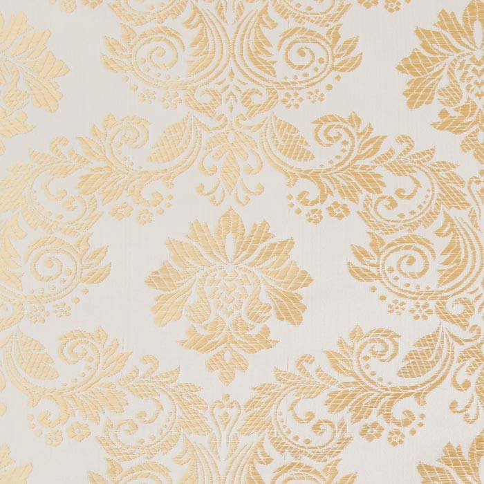 Regal Brocade Fabric, Ivory