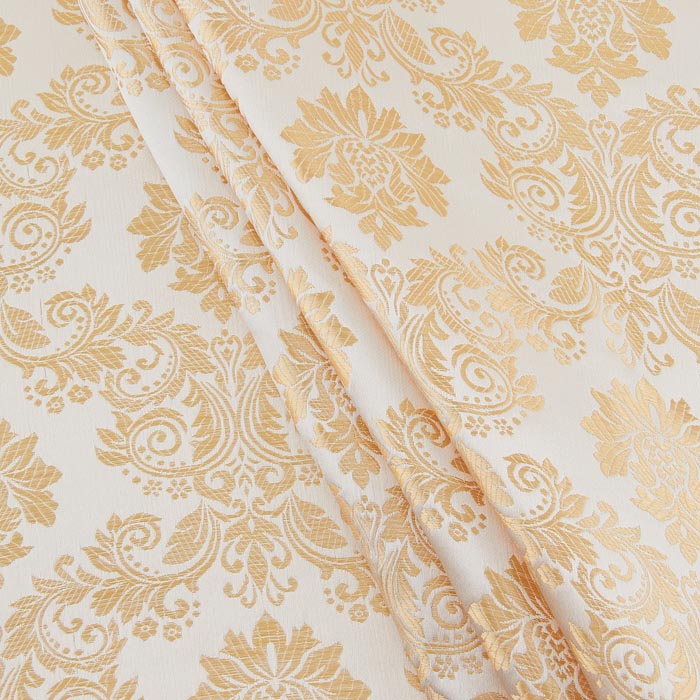 Regal Brocade Fabric, Ivory
