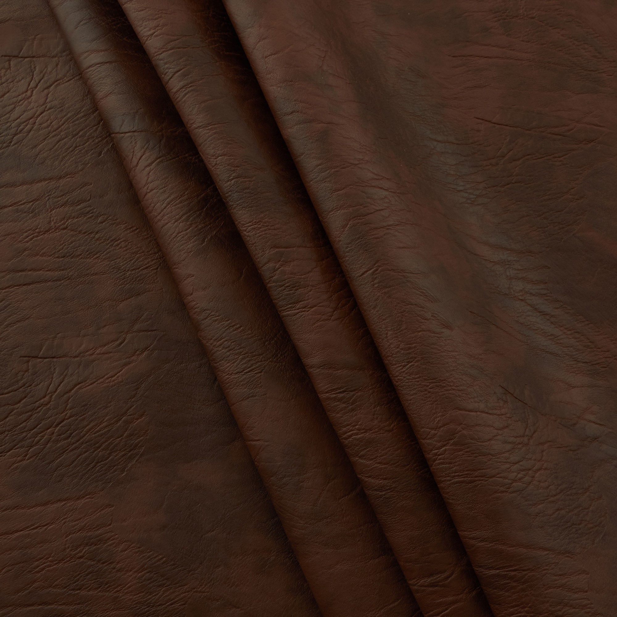 Distressed Pleather Fabric, Brown