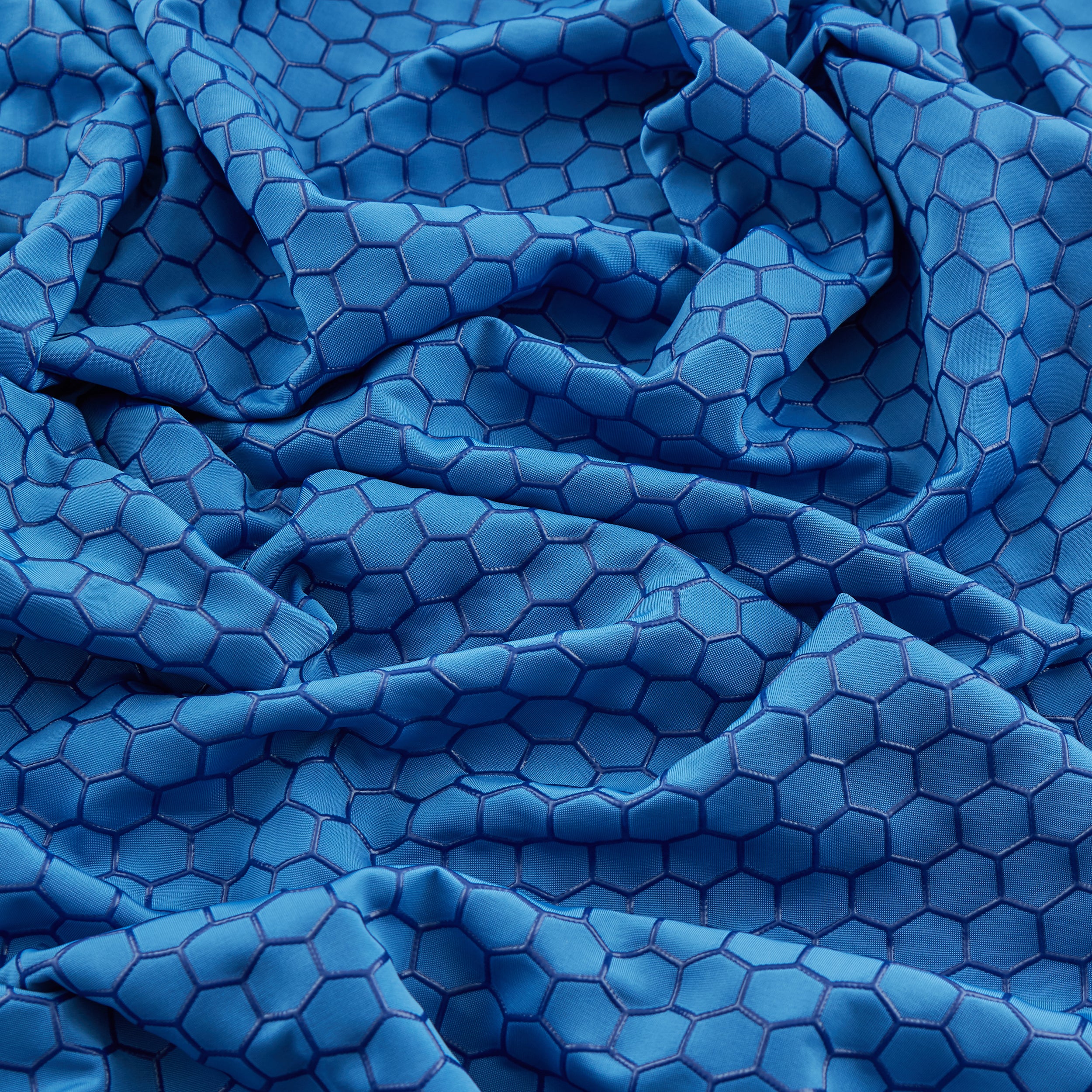 4-Way Stretch Fabric, Raised Honeycomb Print, Royal Blue – CosplayFabrics  International