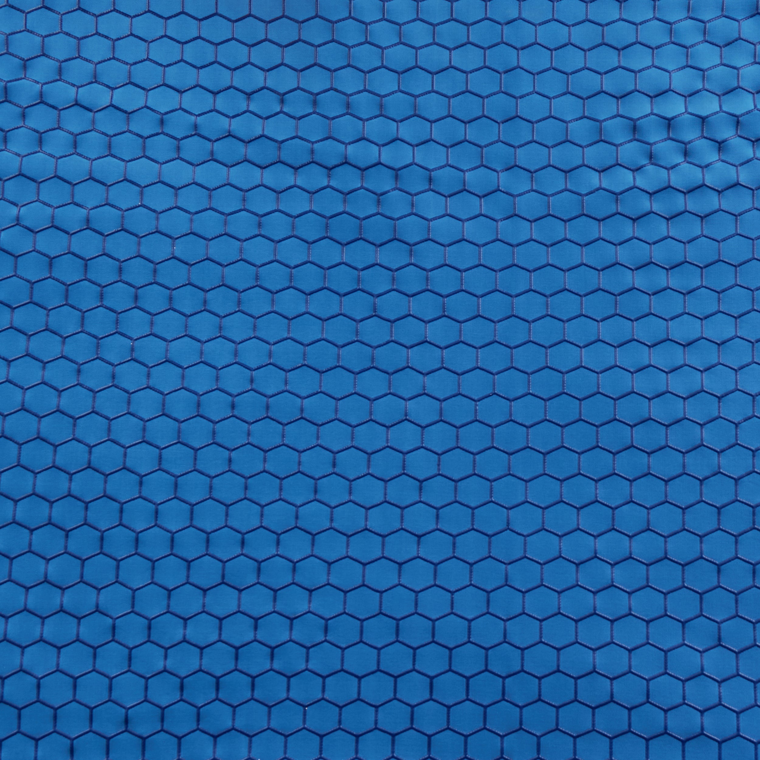 4-Way Stretch Fabric, Raised Honeycomb Print, Royal Blue