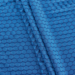 4-Way Stretch Fabric, Raised Honeycomb Print, Royal Blue