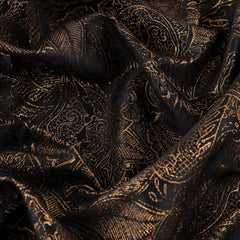 Byzantine Brocade Fabric, Metallic Gold & Black