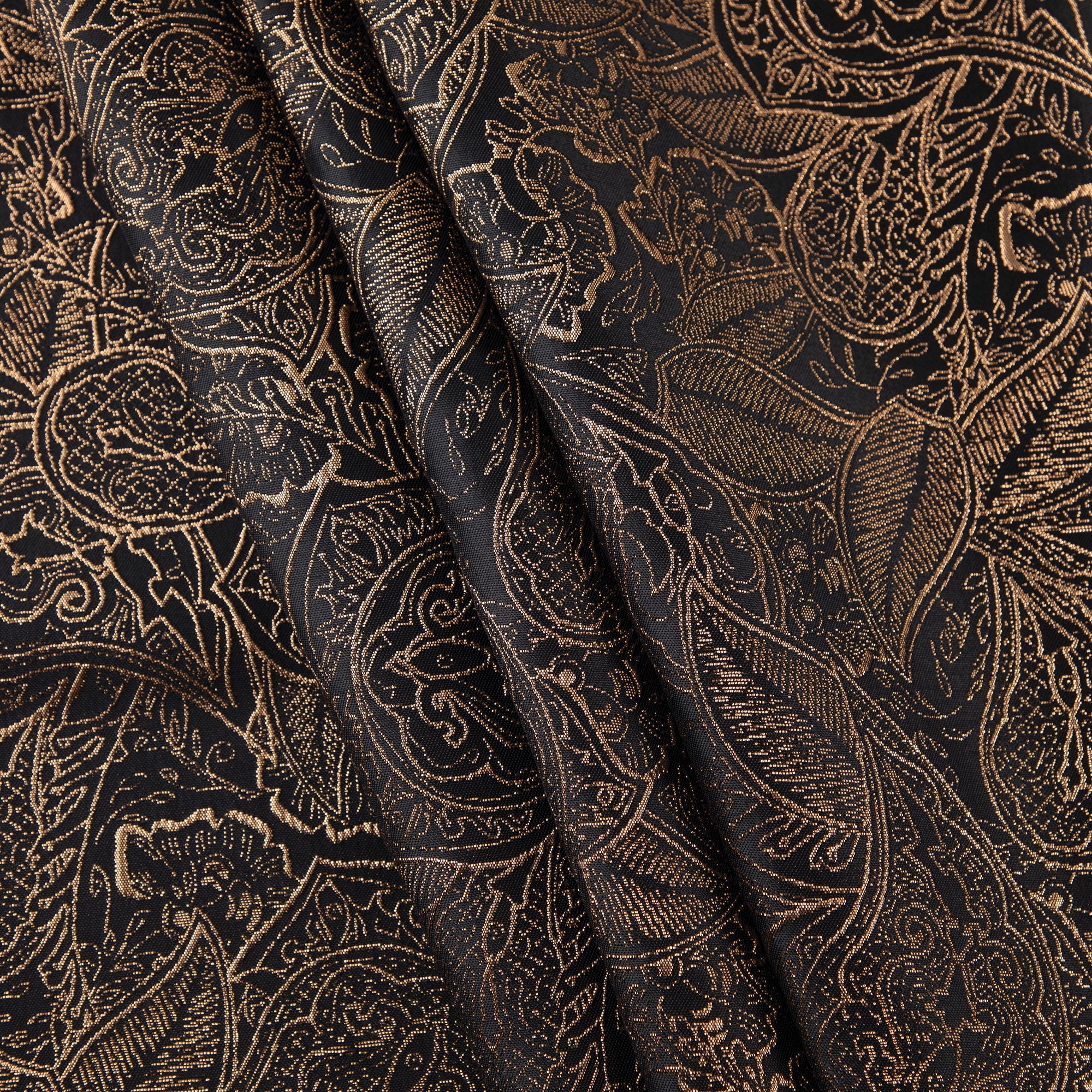 Byzantine Brocade Fabric, Metallic Gold & Black – CosplayFabrics