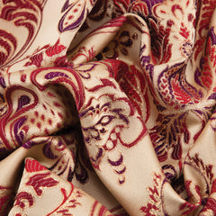 Duchesse Brocade Fabric, Gold & Red