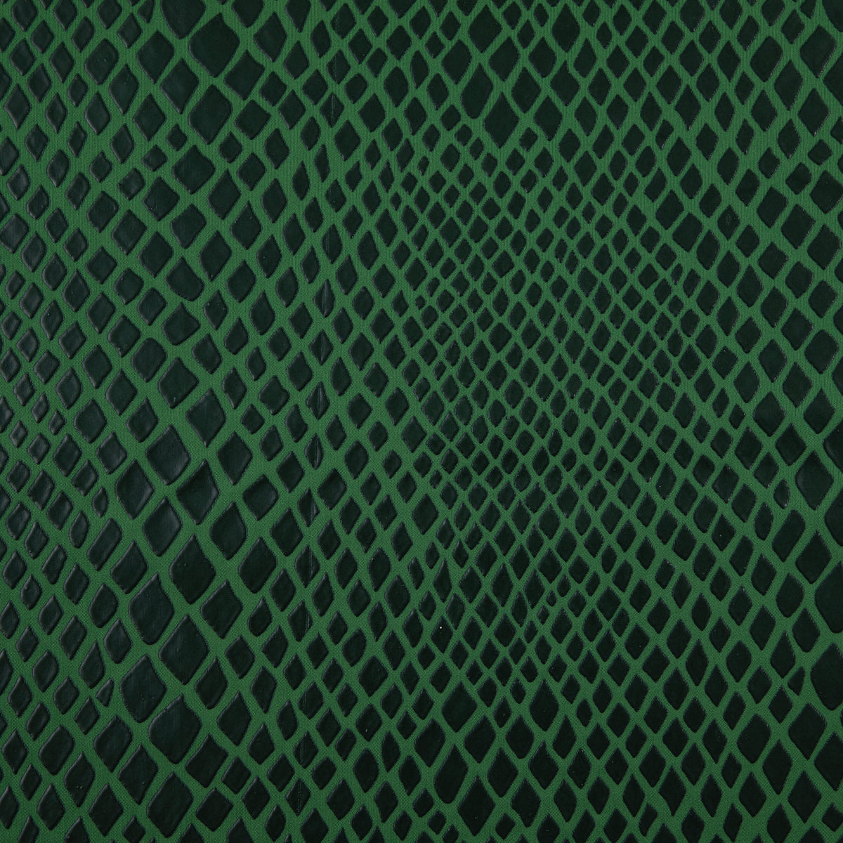 Stretch Fabric, Rubber Python Texture, Green