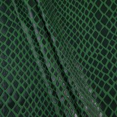 Stretch Fabric, Rubber Python Texture, Green