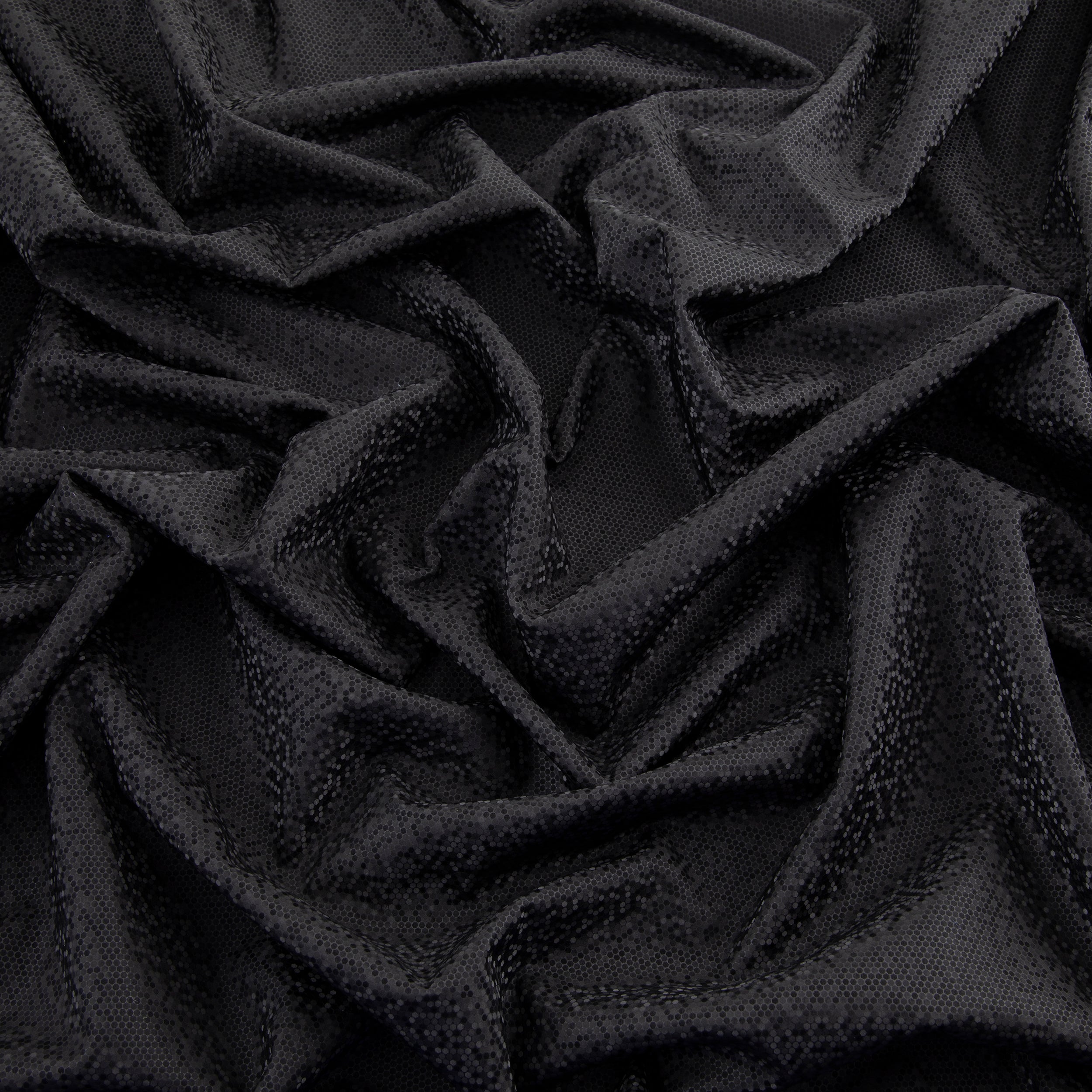 4-Way Stretch Fabric, Pixel Pattern, Black