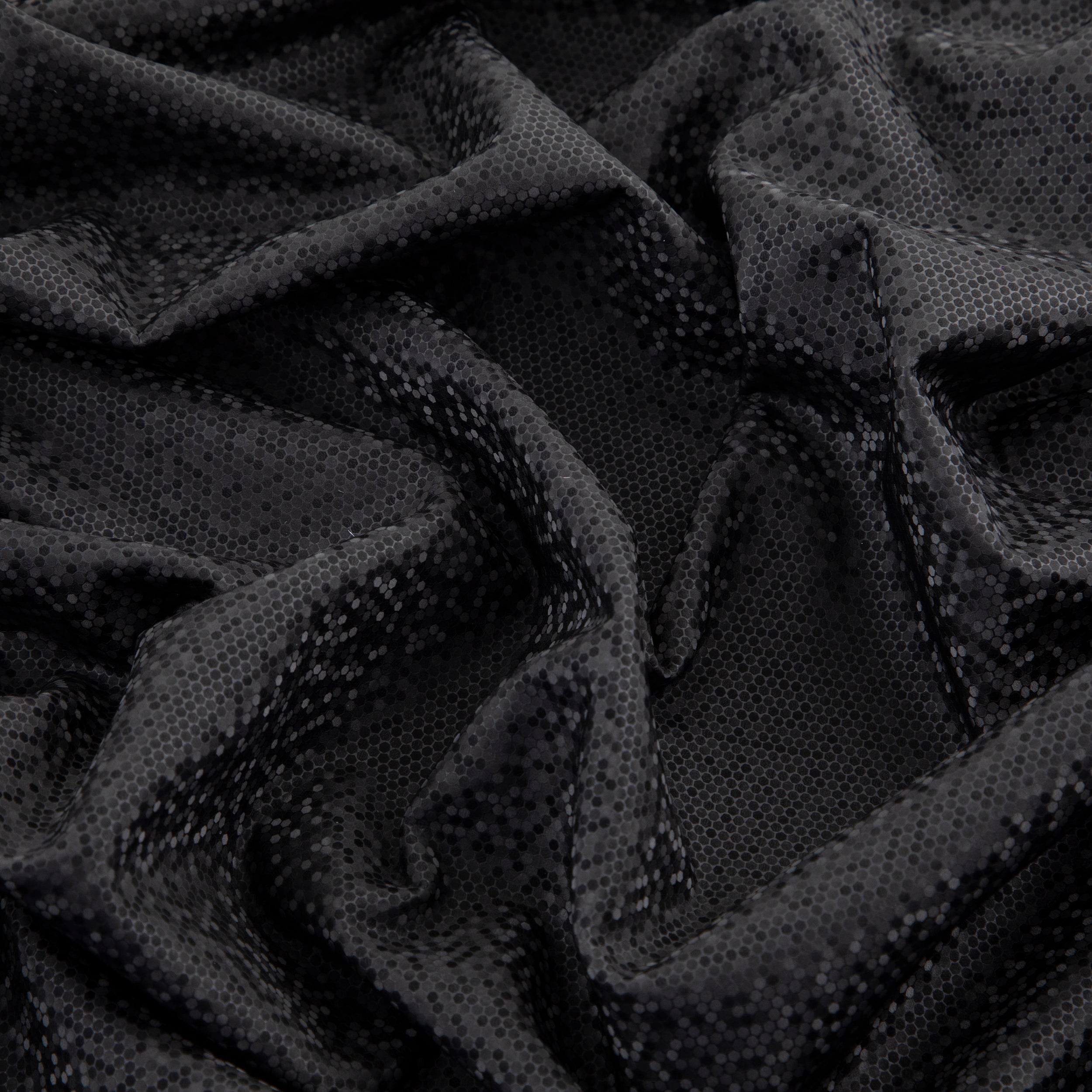 4-Way Stretch Fabric, Pixel Pattern, Black