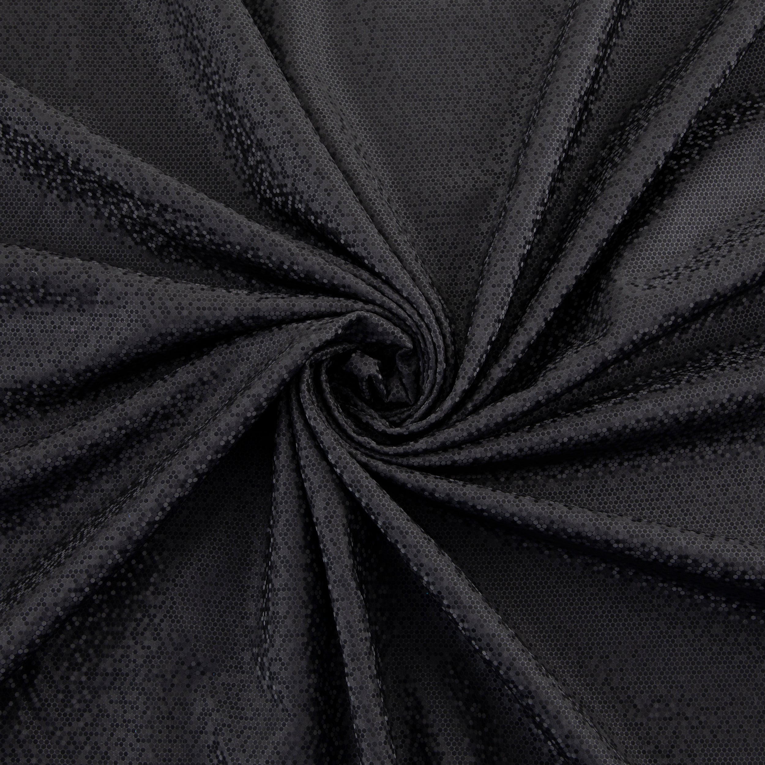 4-Way Stretch Fabric, Pixel Pattern, Black