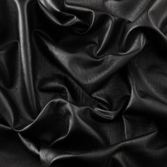 Distressed Pleather Fabric, Black