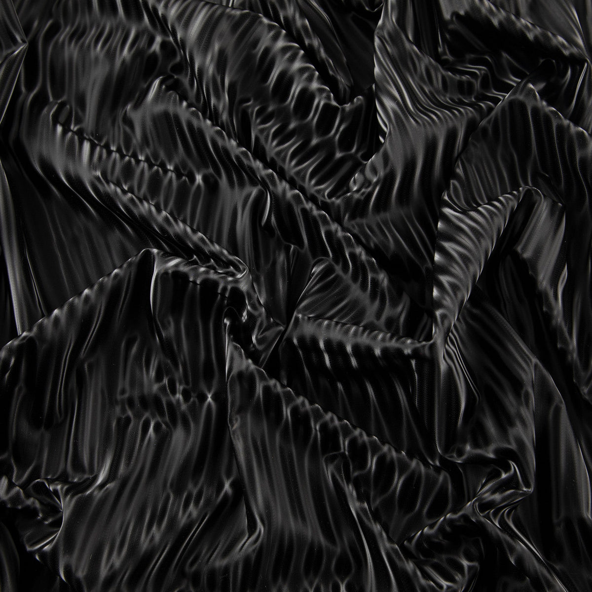 4-Way Stretch Fabric, Holographic Stripe, Black