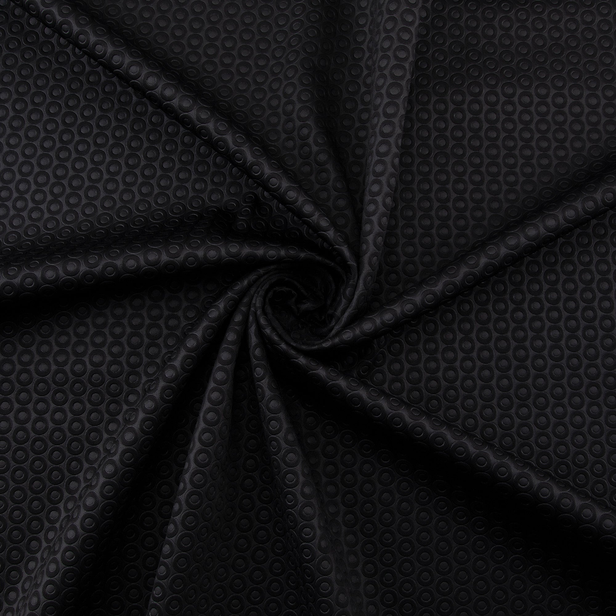 Stretch Scuba Fabric, Embossed, Black