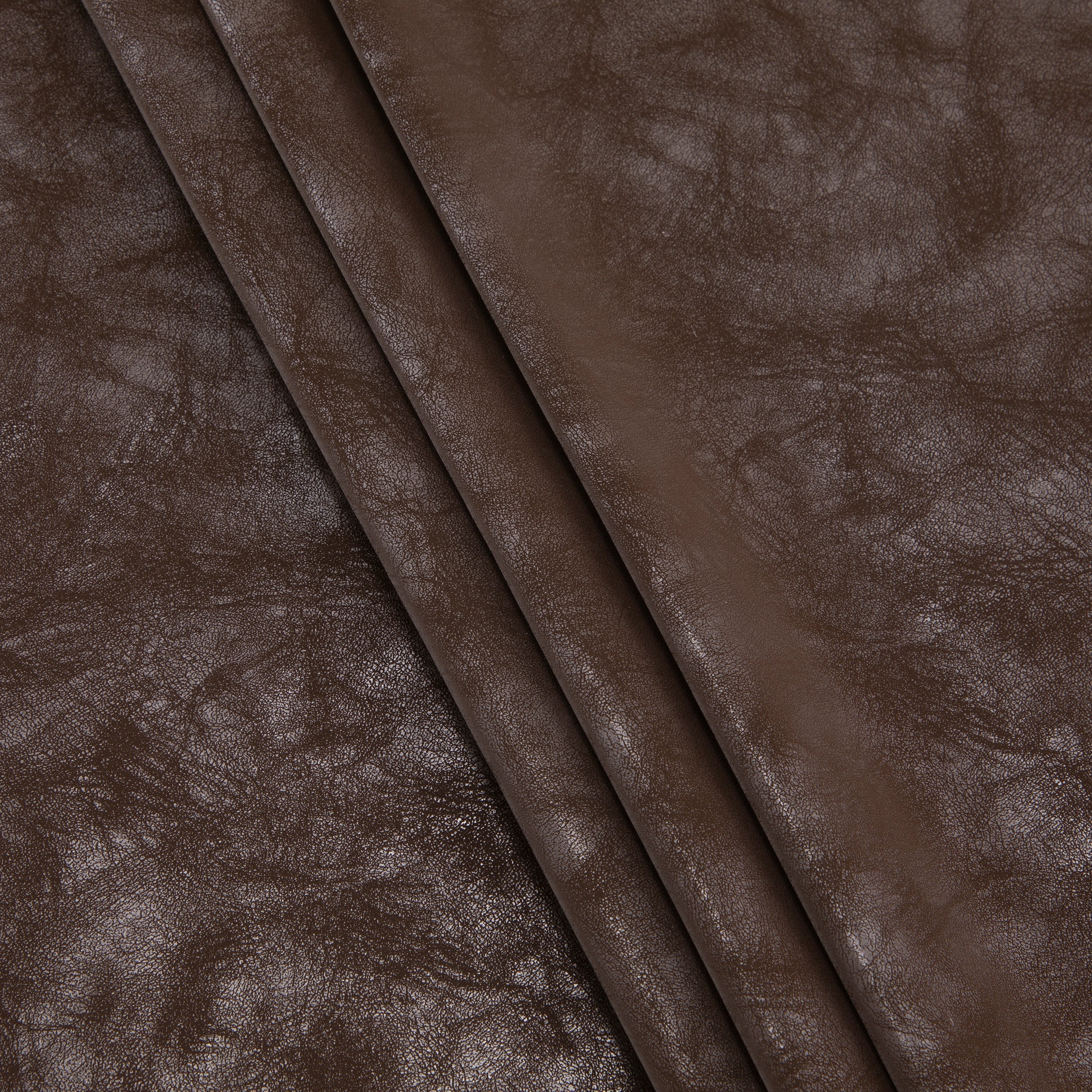 Stretch Pleather Fabric, Distressed Dark Brown