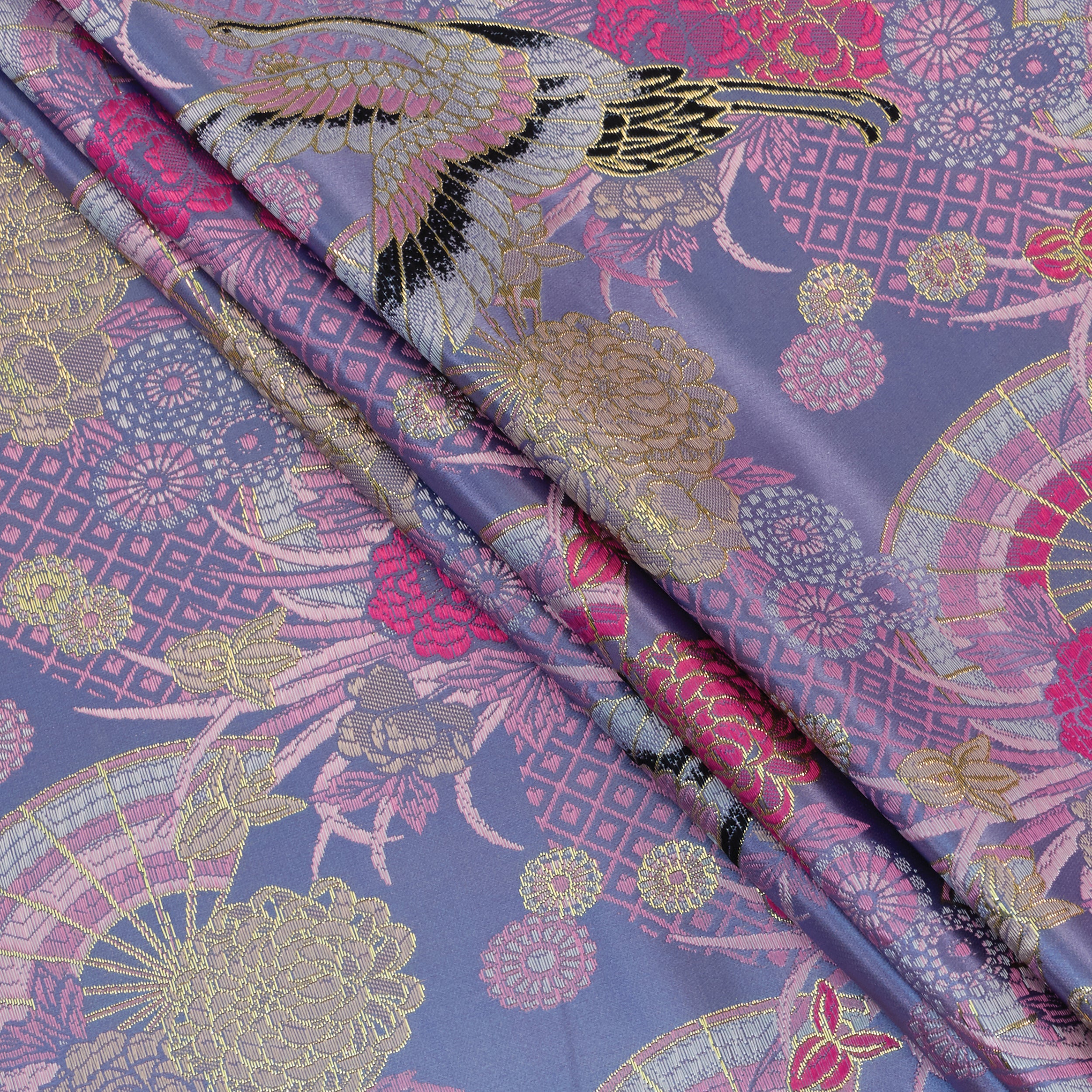 Brocade Kyoto Garden, Light Blue & Pink