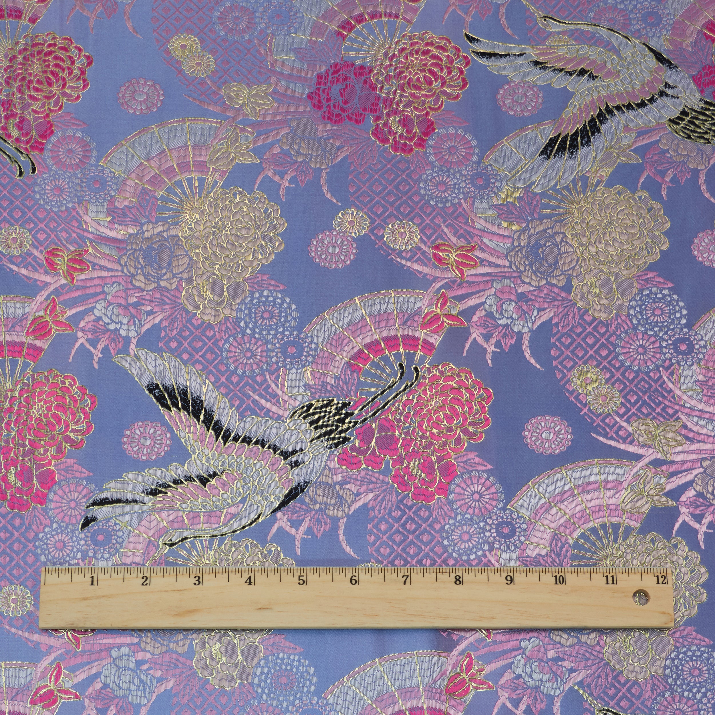 Brocade Kyoto Garden, Light Blue & Pink