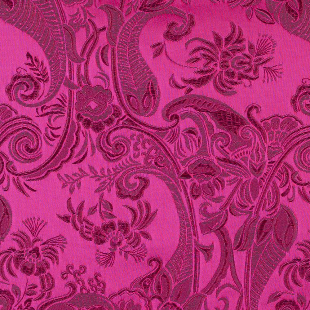 Royal Brocade Fabric, Fuchsia