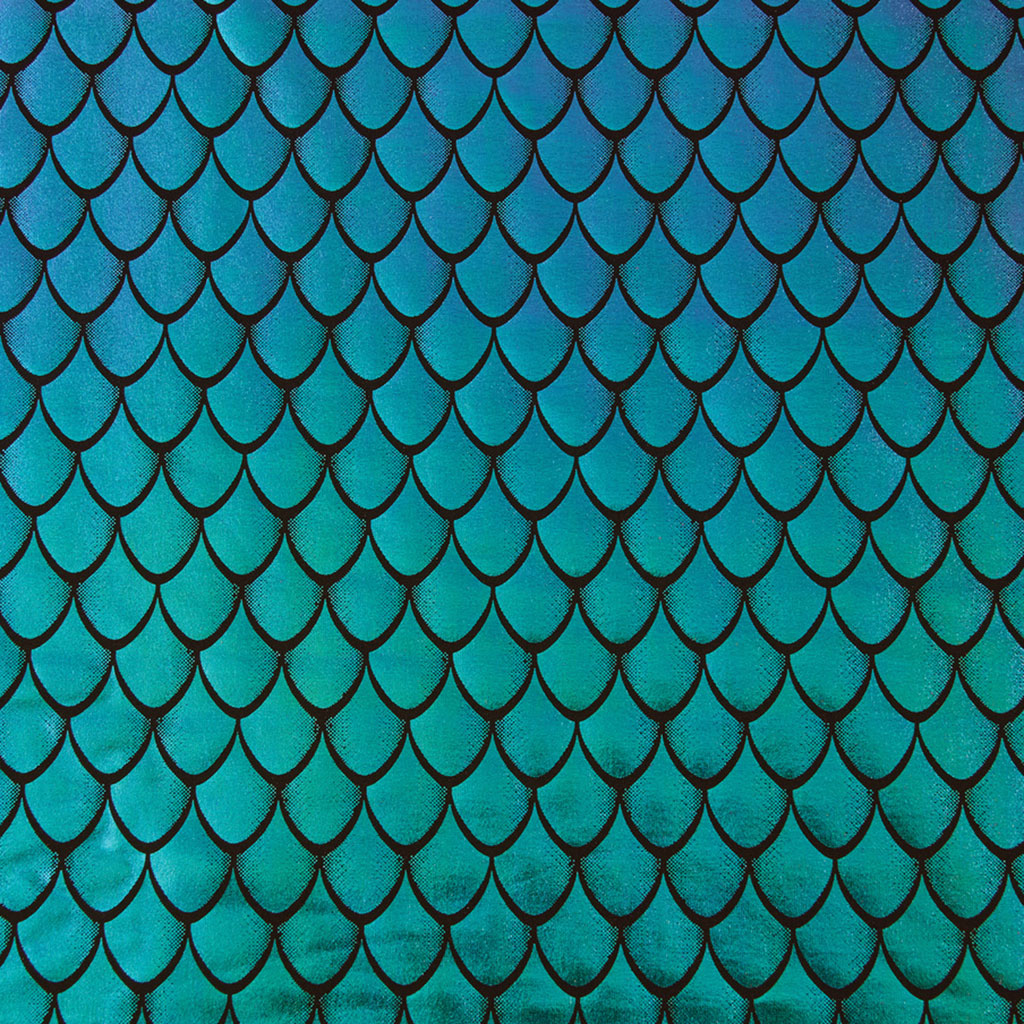 Stretch Fabric, Holographic Dragon Scales, Oil Slick